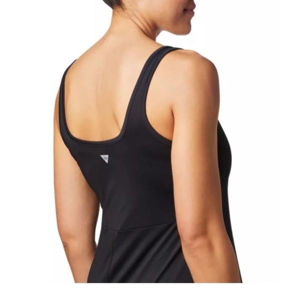 Columbia PFG Cotton Blend Maxi Dress XL Black Hike Camping Fishing Granola Girl - Picture 2 of 16